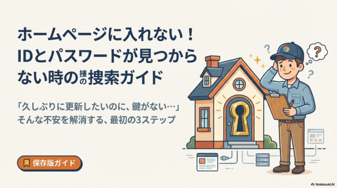 ホームページのIDとパスワード不明!契約情報の探し方と最初の解決策