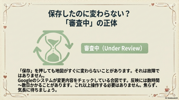 数時間〜数日で反映されるので、焦らず待っていてくださいね。