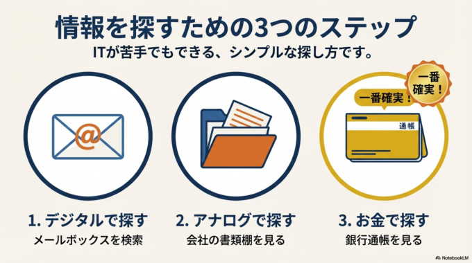 情報を探すための3つのステップ