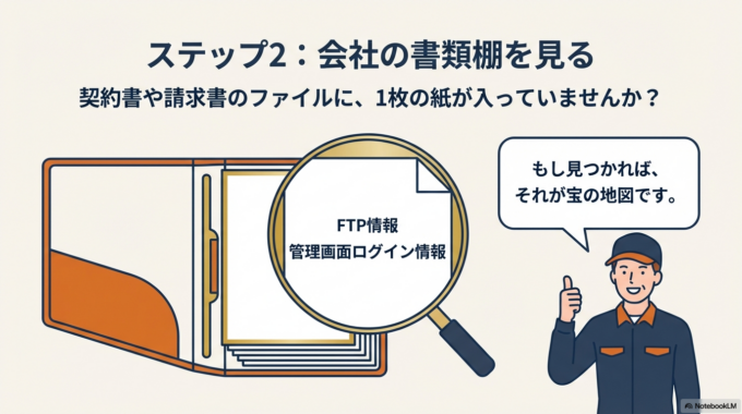 ステップ2:会社の書類棚を見る