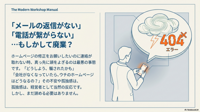 制作会社と音信不通？焦らず確認したい3つの生存チェックと対応策