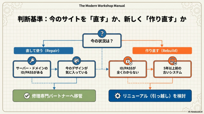 判断基準（直すか作り直すか）