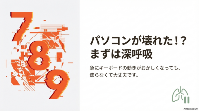 パソコンが壊れた!?まずは深呼吸