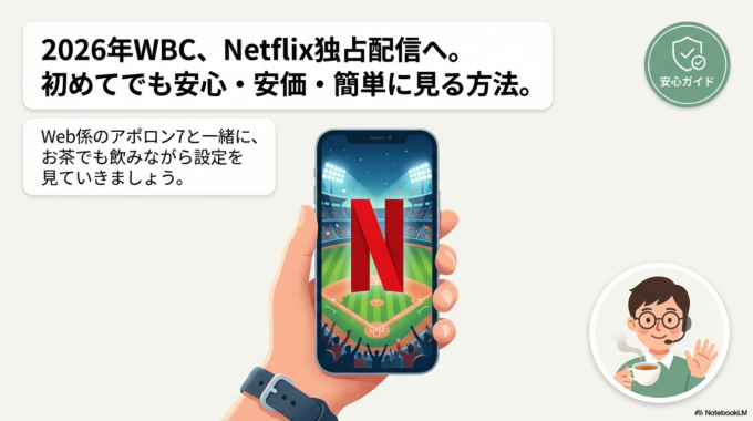 WBCが見れない？初めてのNetflix登録と解約の不安をなくす方法