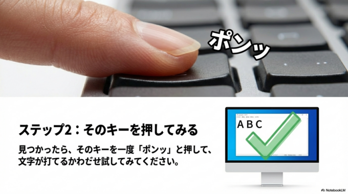 ステップ2:そのキーを押してみる