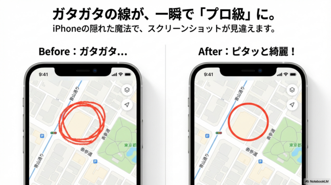 iPhoneの画像にうまく線が引けない？ガタガタを綺麗にする裏技