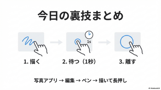 今回は、iPhoneで写真に引いた線を綺麗にする裏技をご紹介しました。