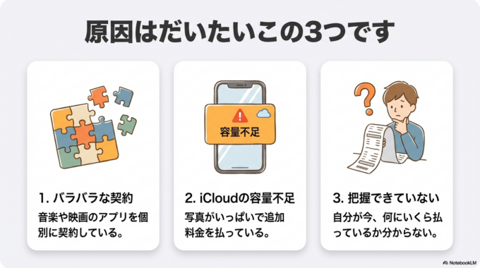 原因はだいたいこの3つです