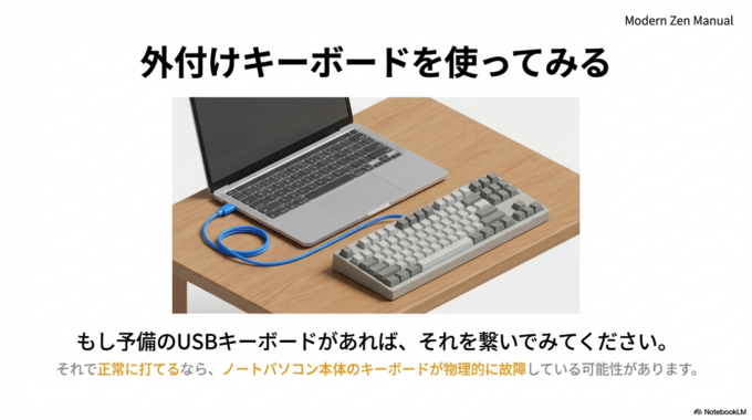 外付けキーボードを使ってみる(もしあれば)
