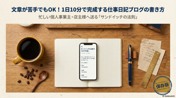 文章が苦手でもOK！1日10分で完成する仕事日記ブログの書き方
