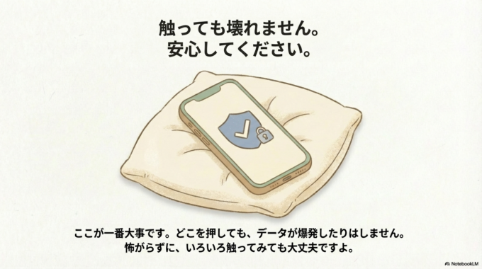 触っても壊れません ここが一番大事です。