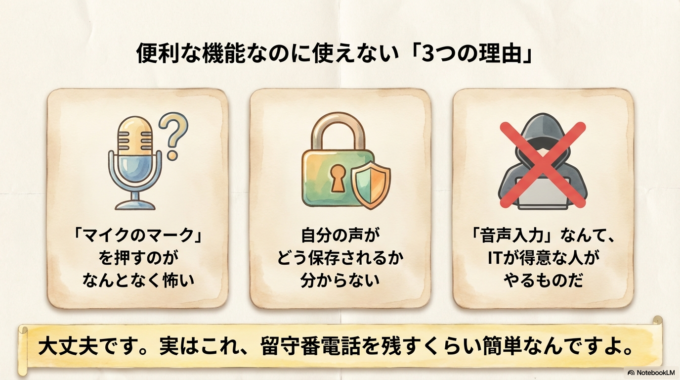 便利な機能があるのに、 なんとなく使えていない原因