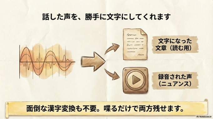 話した声を、勝手に文字にしてくれる