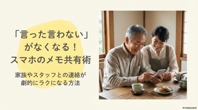 「言った言わない」がなくなる！スマホのメモを家族やスタッフと共有する方法