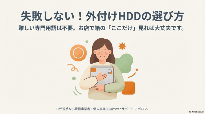 外付けHDDの失敗しない選び方をやさしく解説