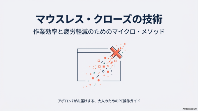 いちいち「×」を押すのが面倒…マウスを使わず画面を閉じるコツ