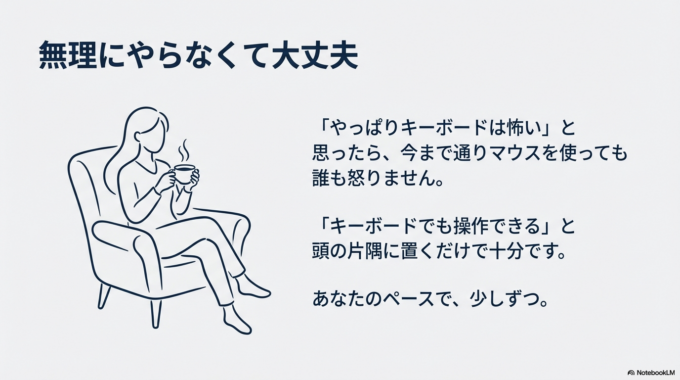 無理にやらなくて大丈夫です。