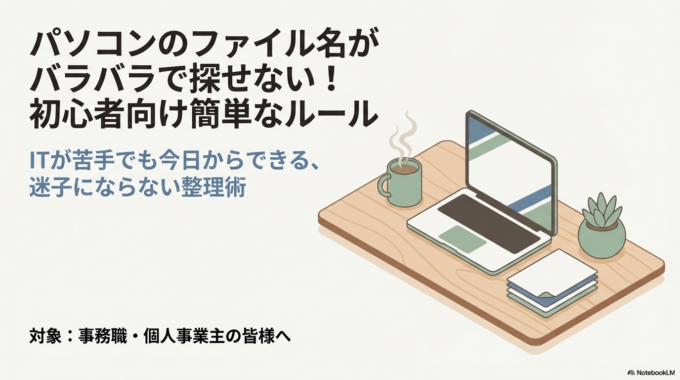 「ファイル名が『名称未設定』ばかりで、開いてみないと中身がわからない…」