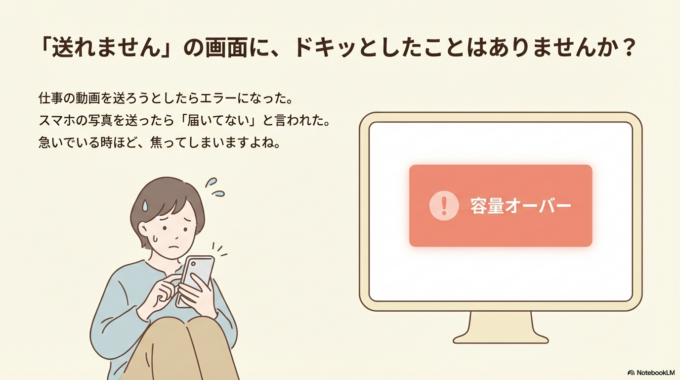 メールで送れなくて焦ったことはありませんか？