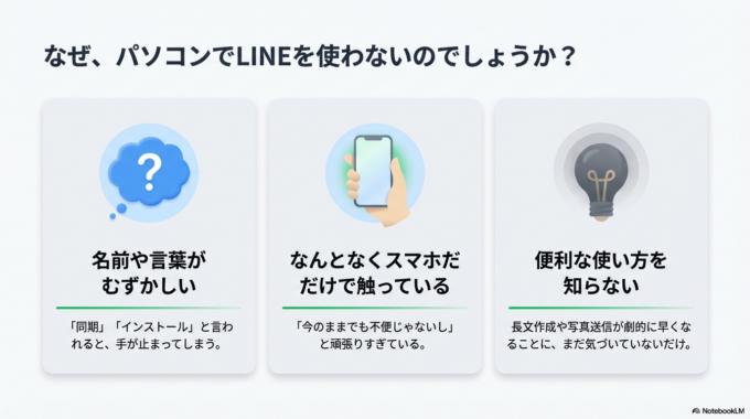 パソコンでLINEを使わない理由