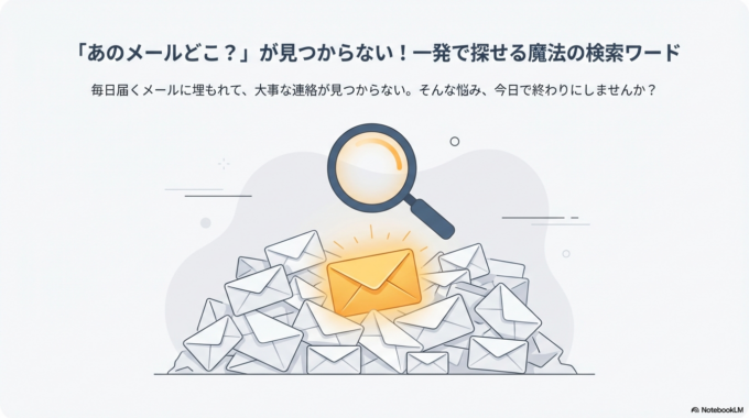 「あのメールどこ?」が見つからない!一発で探せる魔法の検索ワード