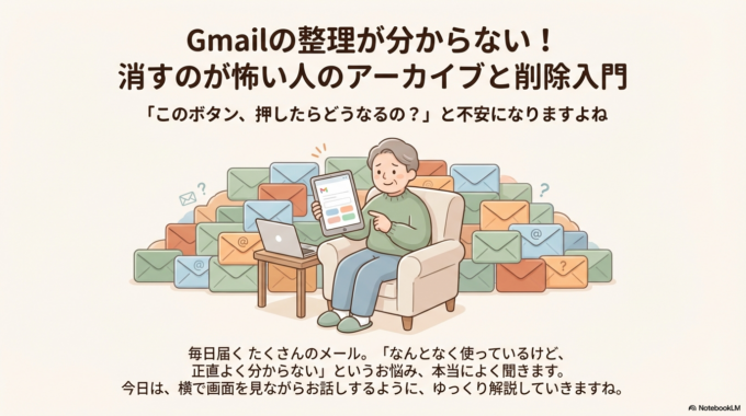 Gmailの整理が分からない!消すのが怖い人のアーカイブと削除入門