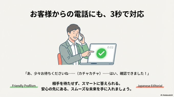 スムーズに答えられると、とても気持ちがいいですよ。