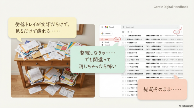 Gmail（ジーメール）にある **「ラベル」**という機能を使います。