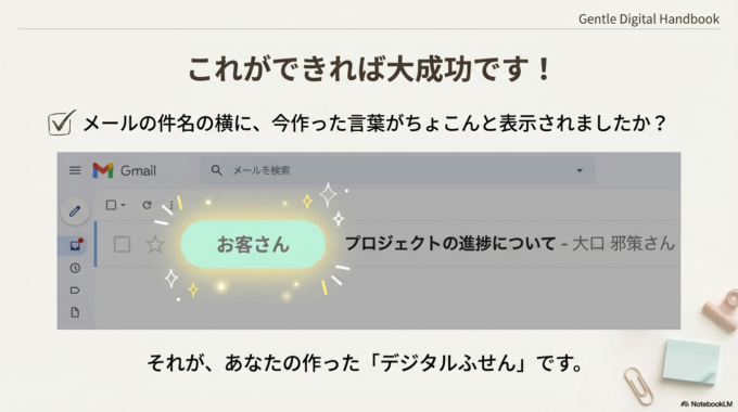これができれば大成功です！