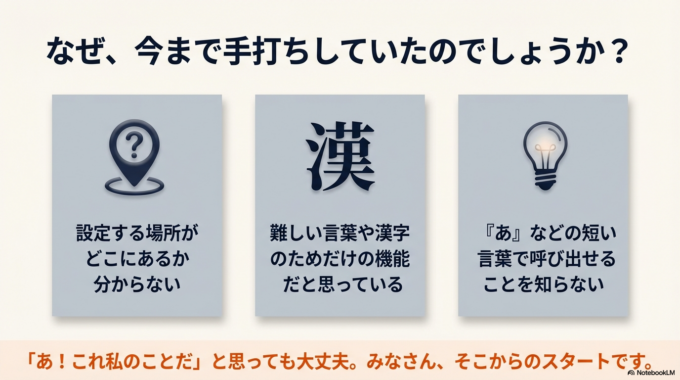 なぜ、毎回大変な思いをして手打ちしてしまうのでしょうか。