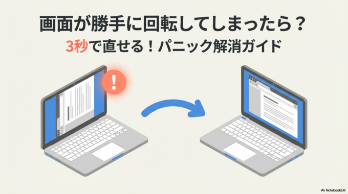 画面が急に横向きになった!パソコンの画面を元に戻す一番簡単な方法