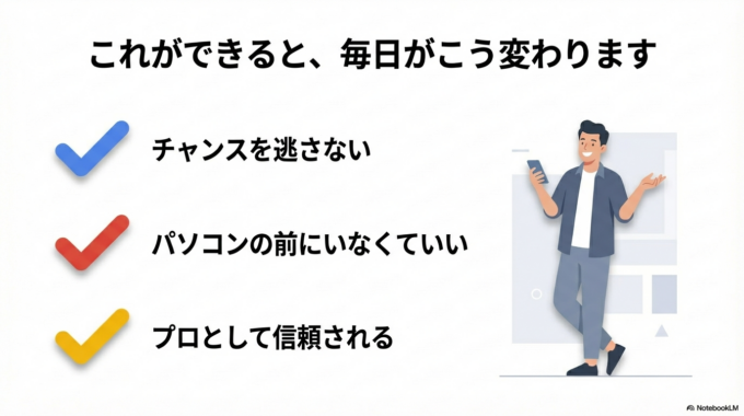 設定ができると、毎日がこう変わります。