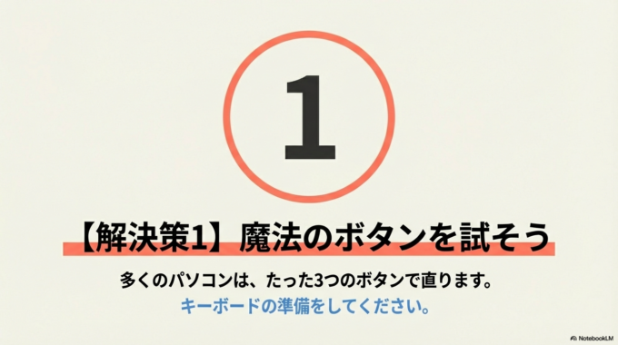 2. 【図解】3秒で直るかも?まずはこのボタンを押してみて
