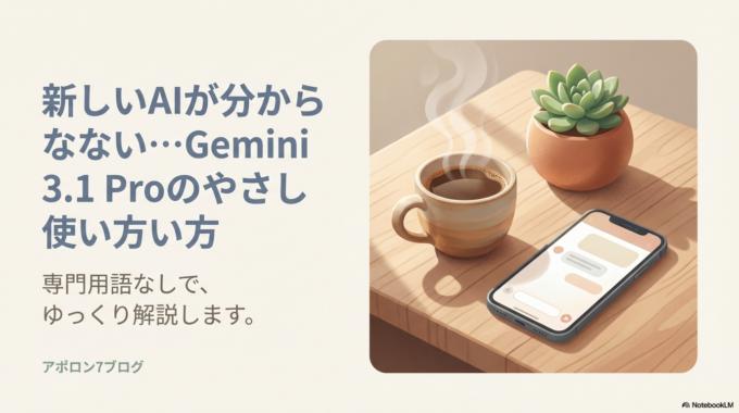 新しいAIが分からない…Gemini 3.1 Proのやさしい使い方