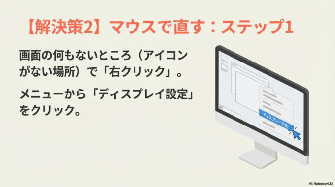 ステップ2:マウス操作で直す(確実な方法)