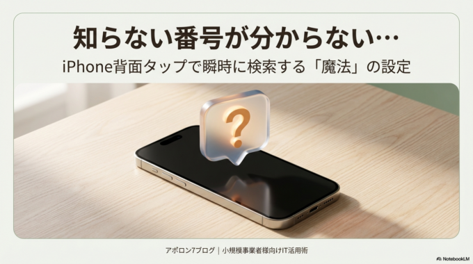 知らない番号が分からない…iPhone背面タップで瞬時に検索