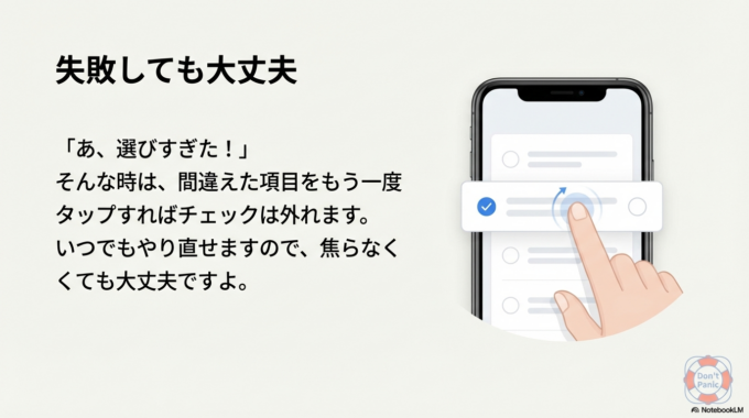 いつでもやり直せますので、焦らなくても大丈夫ですよ。