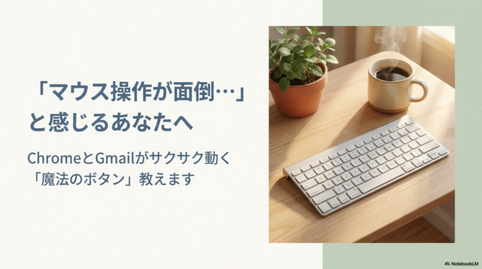 「マウス操作が面倒…」ChromeとGmailがサクサク動く魔法のボタン