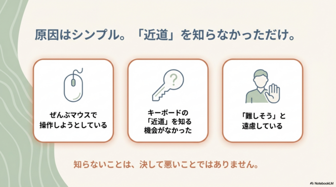 原因はだいたいこの3つです