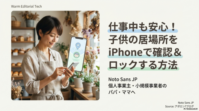 子供の居場所が分からない？iPhoneで位置確認とロックする方法