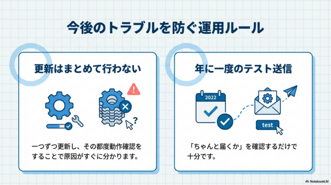 そして年に一度は、フォームのテスト送信をしてください。
