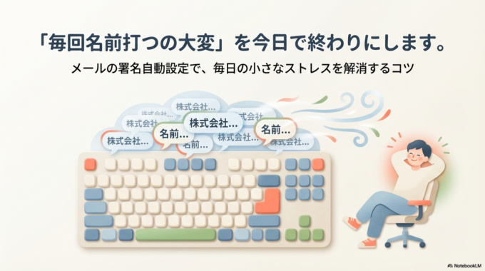 「毎回名前打つの大変」を解消！メール署名の自動設定でラクするコツ