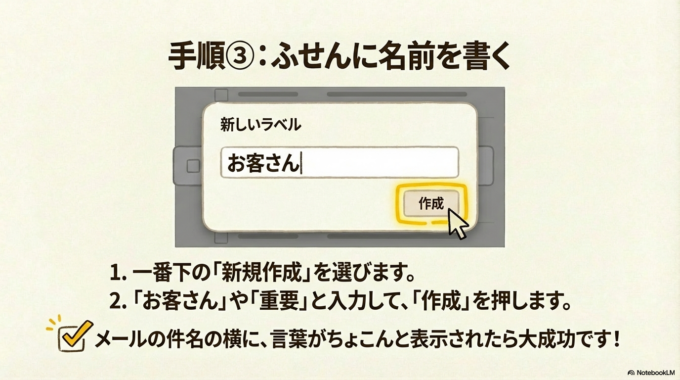 名前を入力し、「作成」を押せば完了です。