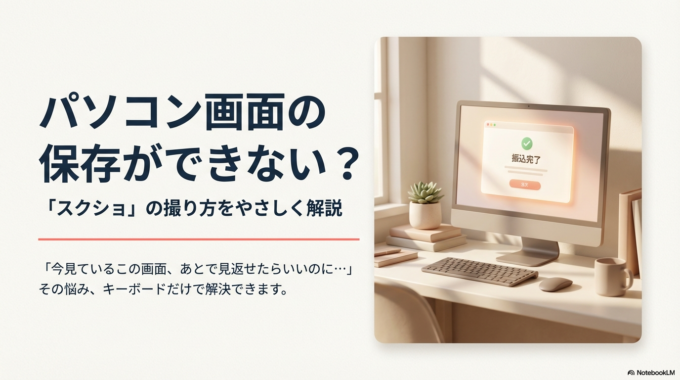 パソコン画面の保存ができない?「スクショ」の撮り方をやさしく解説