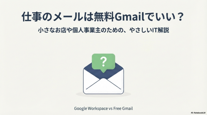 仕事のメールは無料Gmailでいい？Google Workspaceとの違いをやさしく解説
