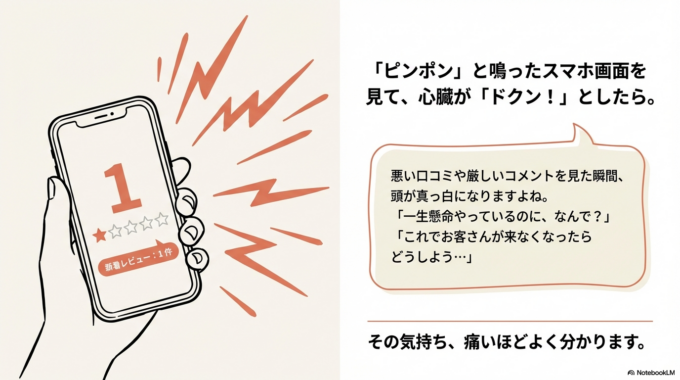 星1つの評価や、厳しいコメントが…。