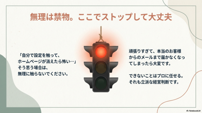 それでも解決しない場合（無理をしないでください）