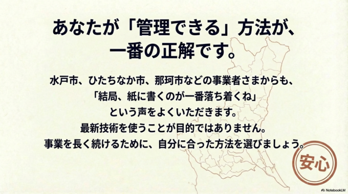 紙に書くのが一番落ち着く