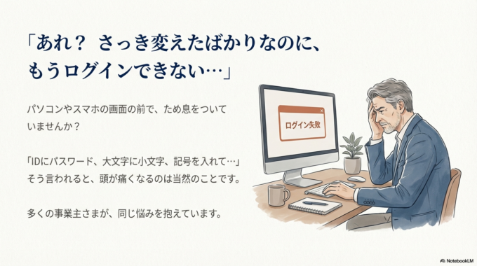 あれ? さっき変えたばかりなのに、もうログインできない…