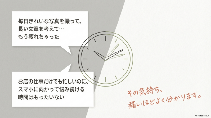 長い文章を考えて…もう疲れちゃった